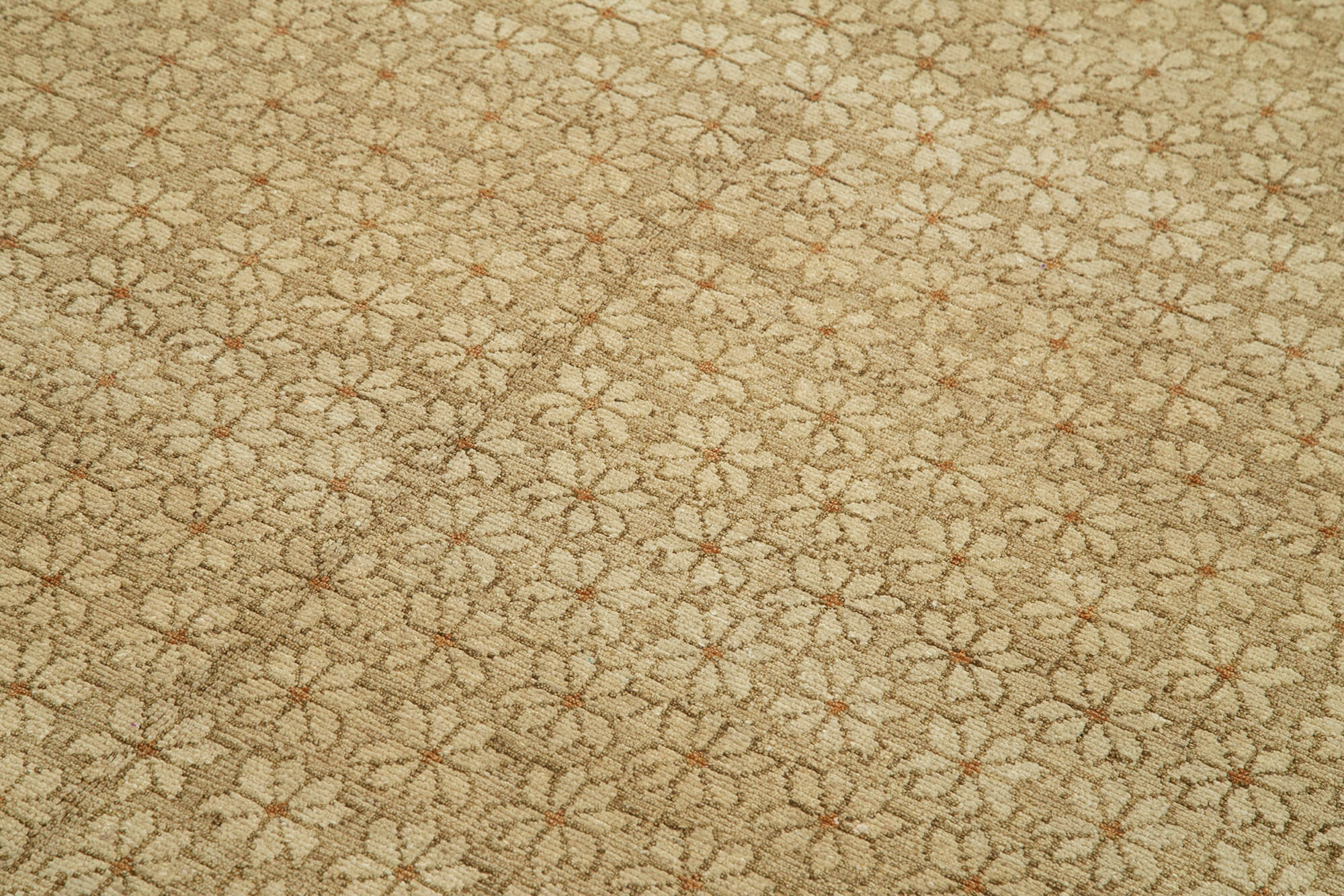 Handmade Wool Area Rug - Classic Brown Rug 6'3''x8'11'' | Durable Cotton Weave
