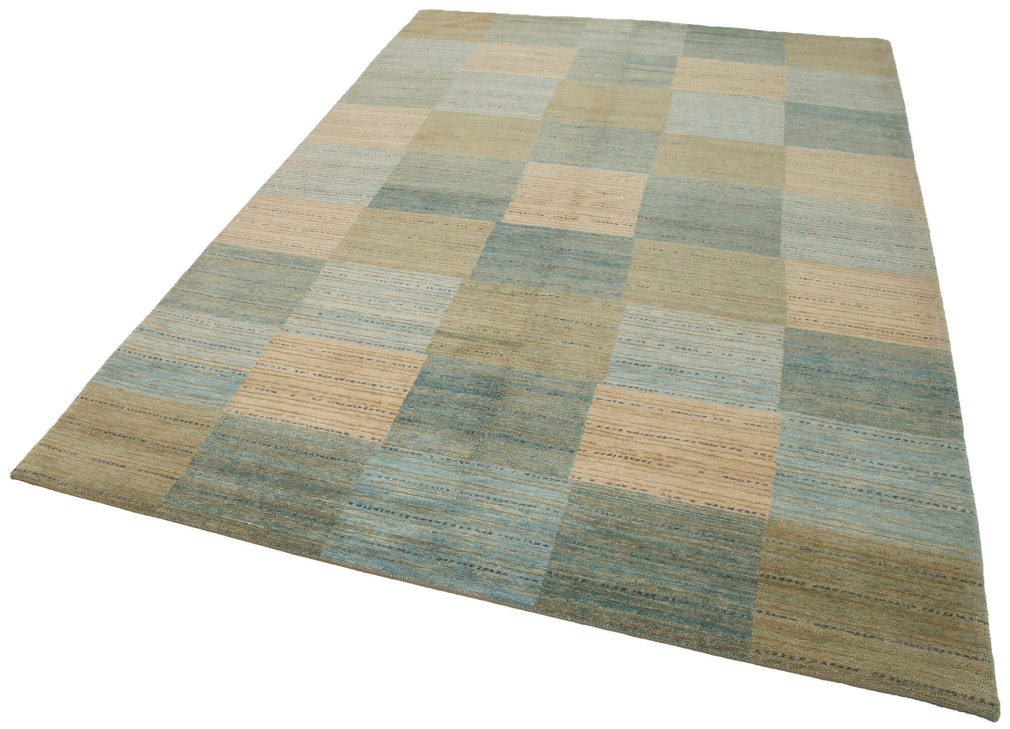 Handmade Wool Area Rug – Tebriz Classic Beige Cotton Wool Rug 6'2''x9'0''