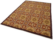 Handmade Wool Area Rug – Tebriz Red Classic Cotton Wool Blend 6'x8'8'' Durable Turkish Carpet