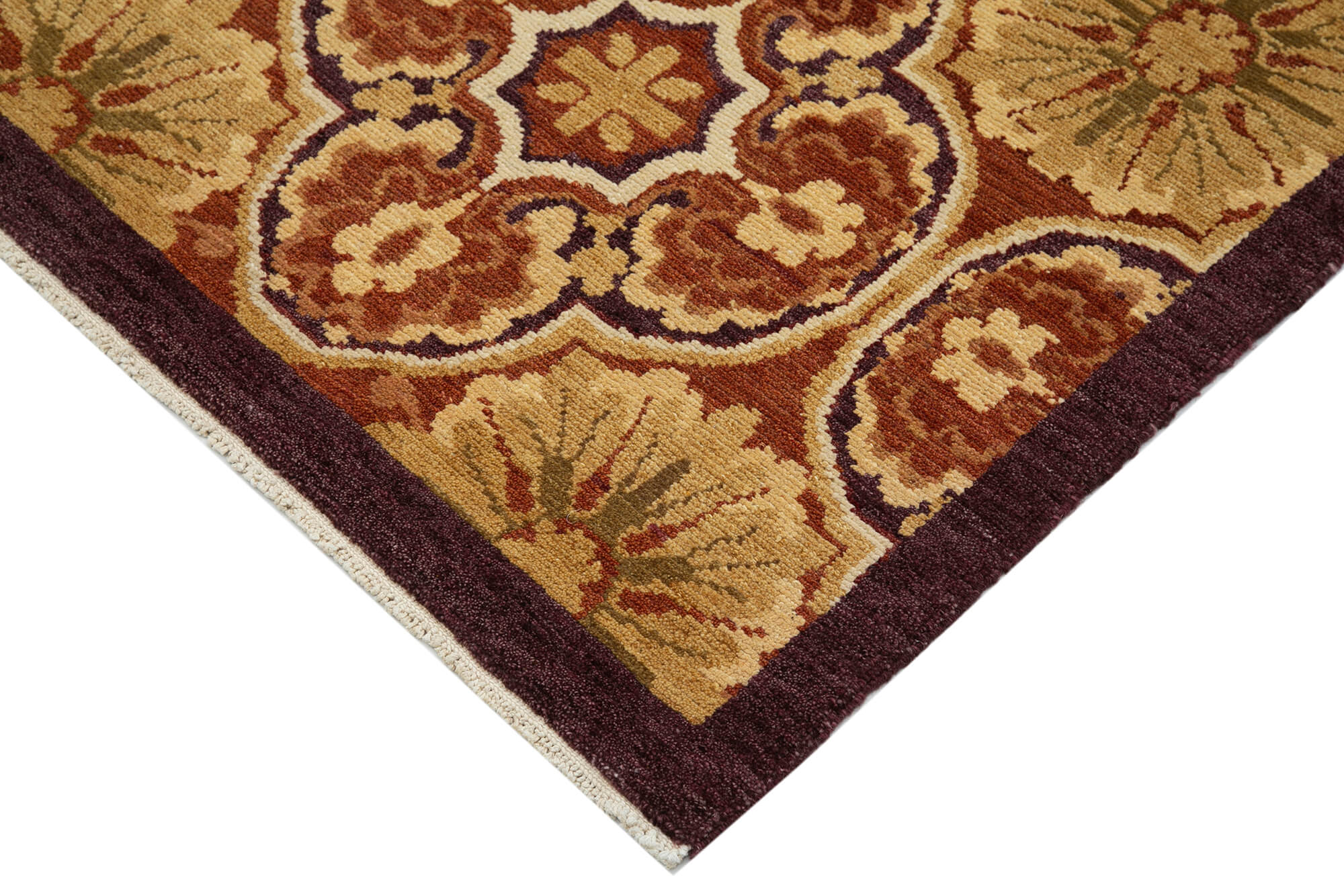Handmade Wool Area Rug – Tebriz Red Classic Cotton Wool Blend 6'x8'8'' Durable Turkish Carpet