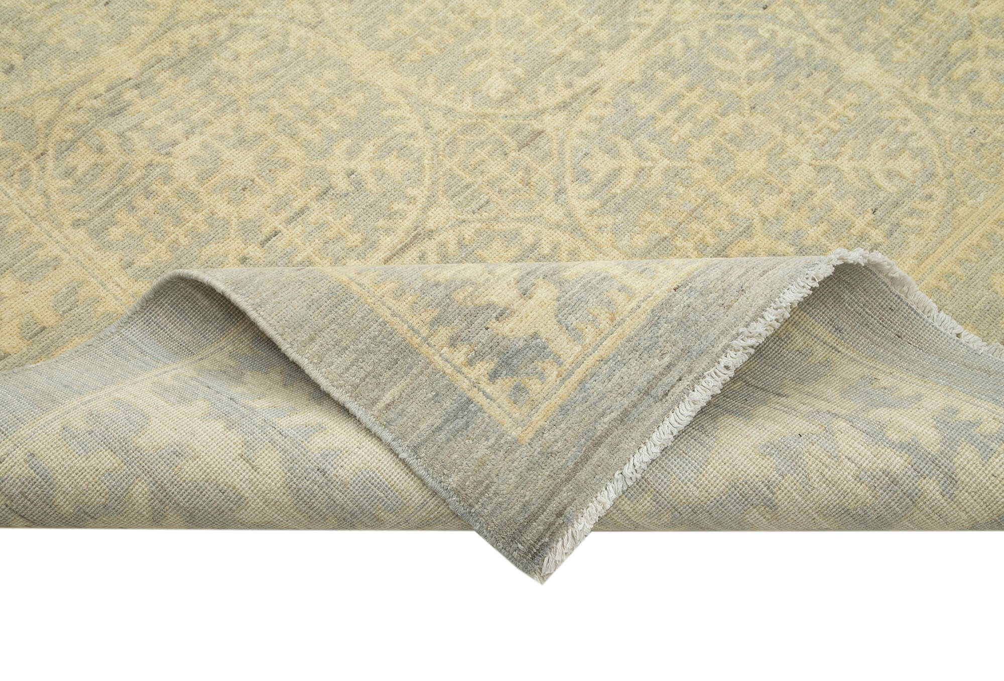 Handmade Wool Area Rug – Classic Beige Cotton Wool Rug 7'9''x9'1'' by Agacan