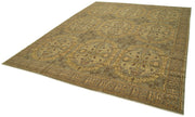 Handmade Wool Area Rug – Tebriz Yellow Classic Cotton Rug 9'6''x12'0''