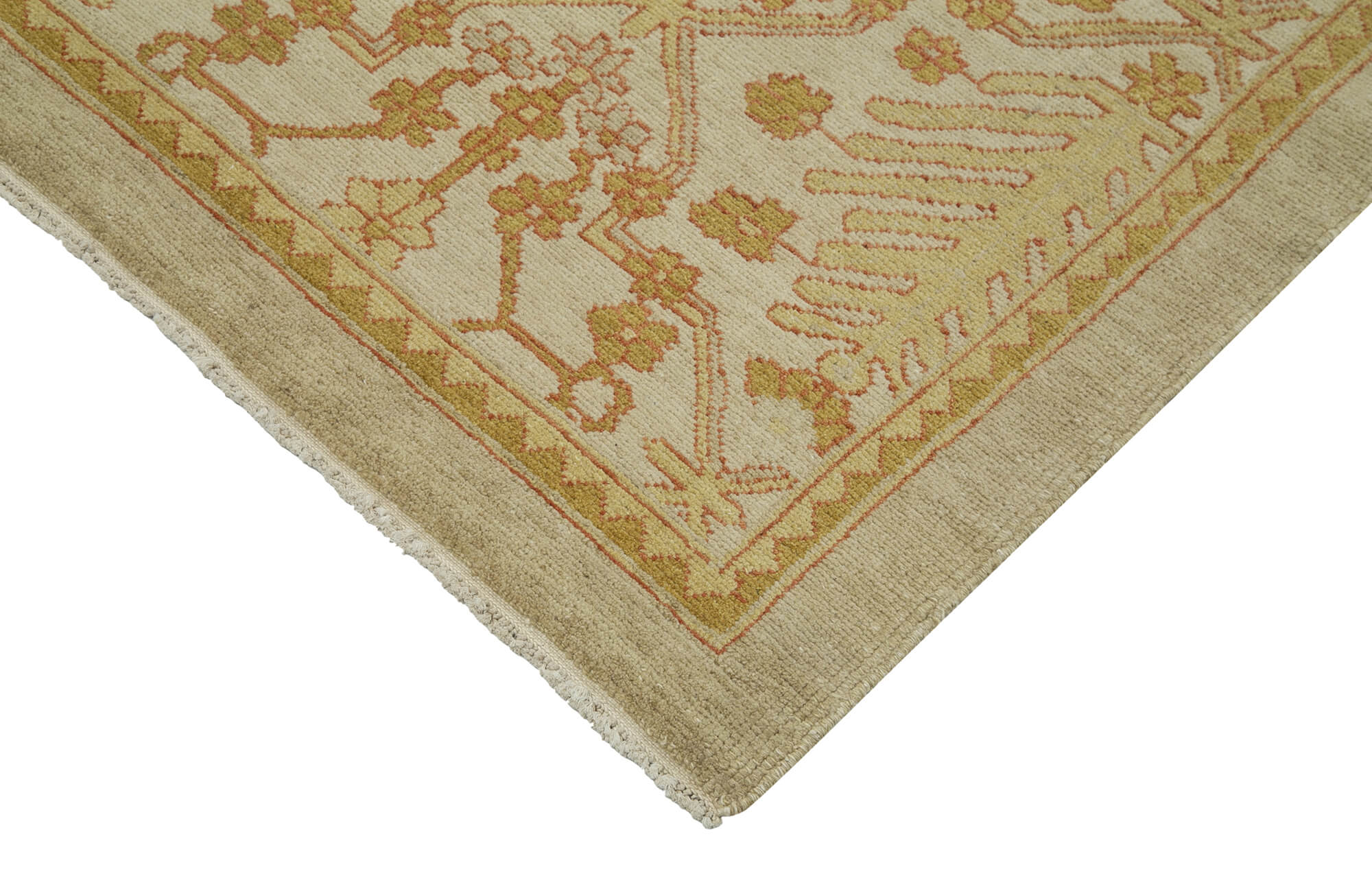 Handmade Wool Area Rug – Classic Beige Carpet 9x12 | Turkish Hand Knotted Rug