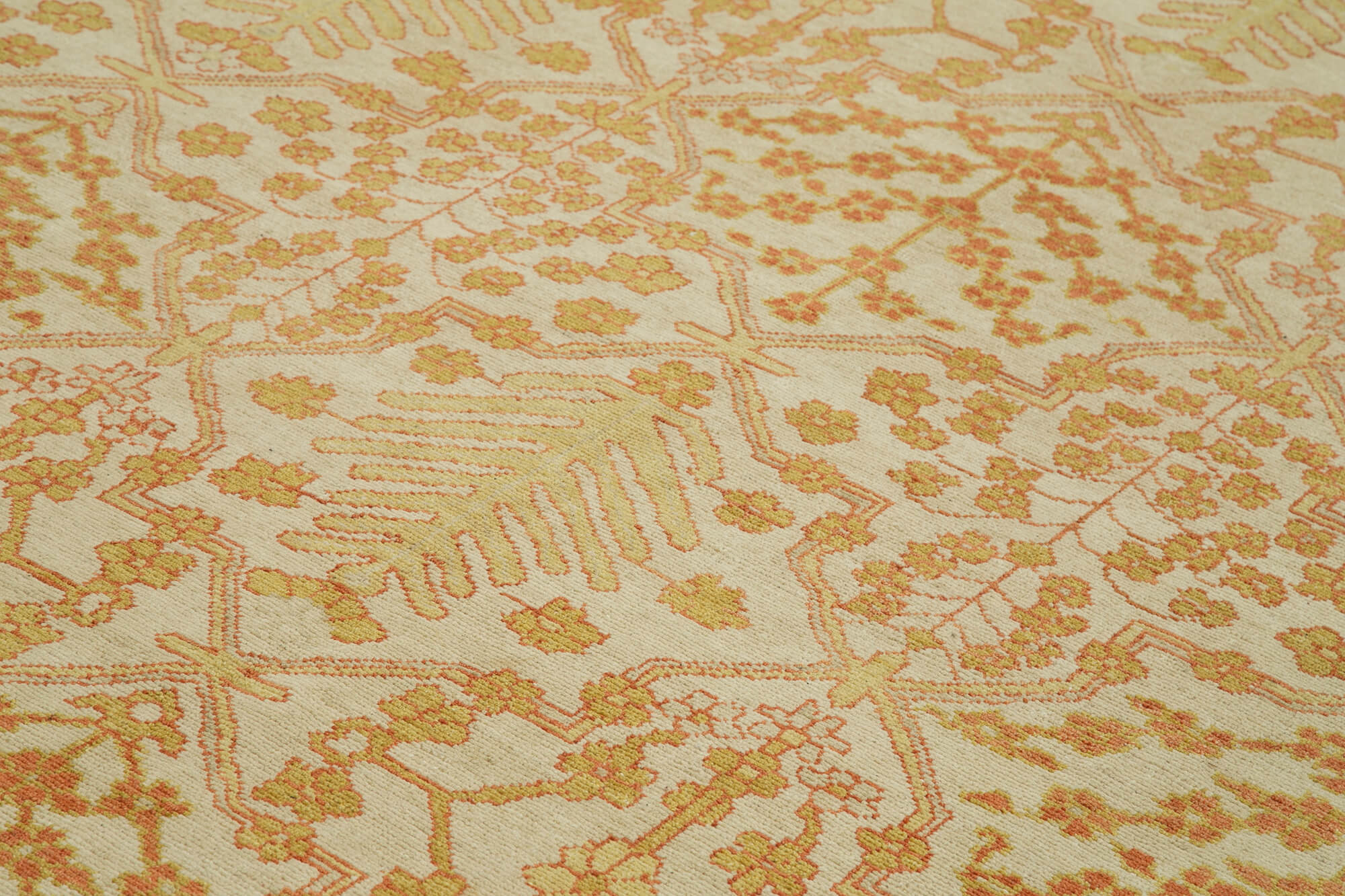 Handmade Wool Area Rug – Classic Beige Carpet 9x12 | Turkish Hand Knotted Rug