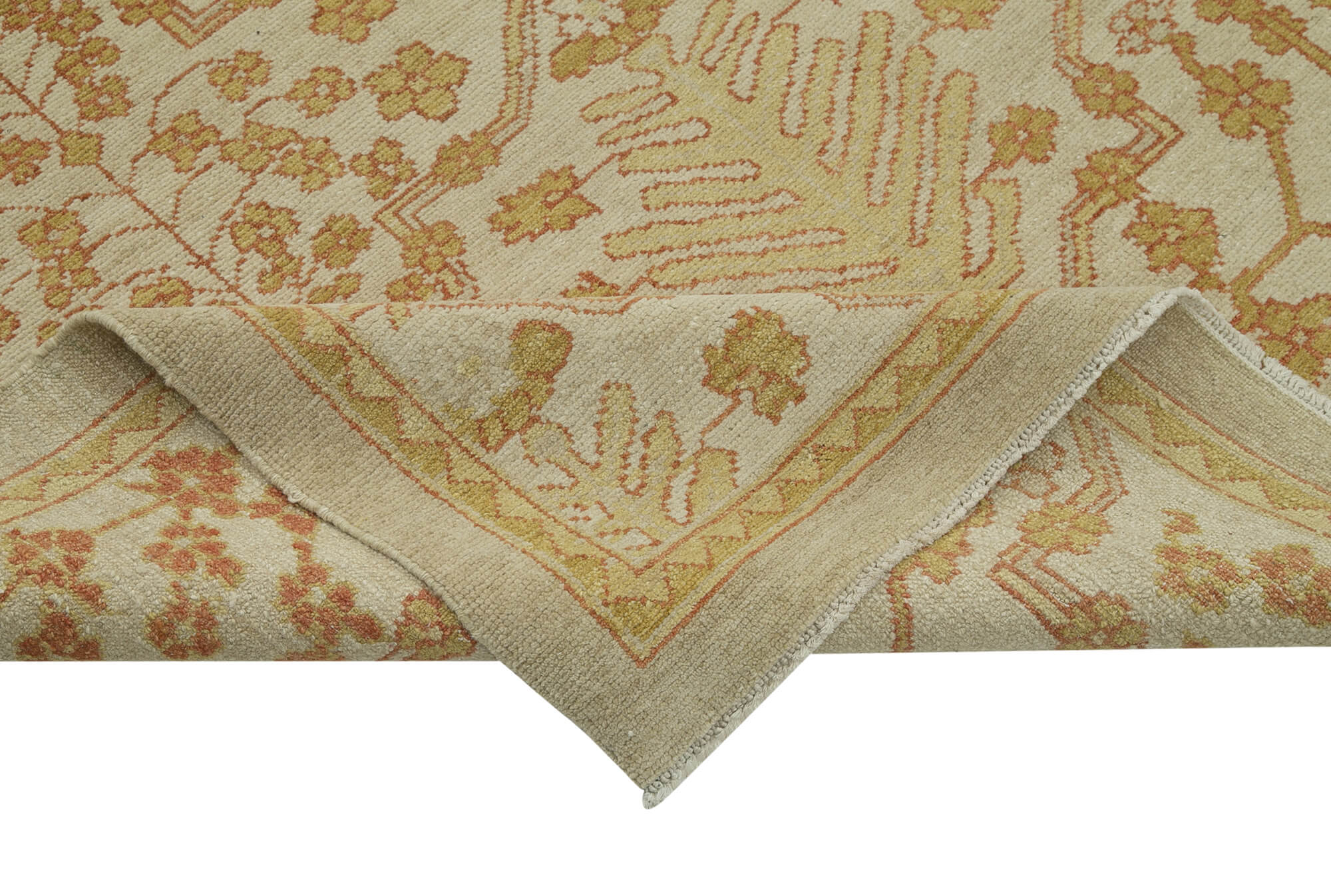 Handmade Wool Area Rug – Classic Beige Carpet 9x12 | Turkish Hand Knotted Rug