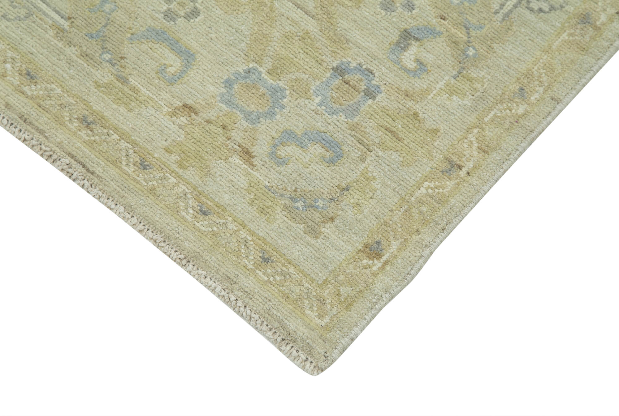 Handmade Wool Area Rug – Tebriz Classic Beige Cotton Wool Rug 9x11 Ft