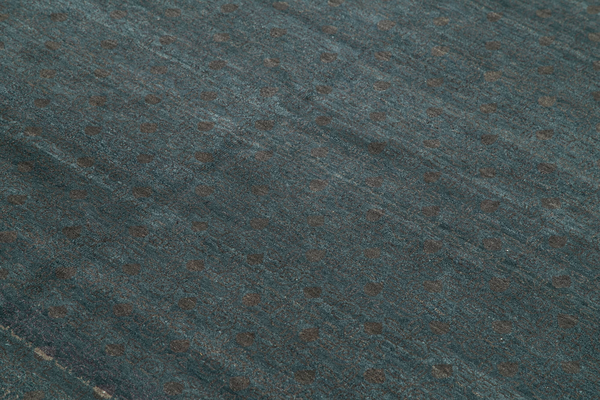 Handmade Wool Area Rug – Tebriz Blue Classic Cotton Wool Carpet 7'9''x9'11''