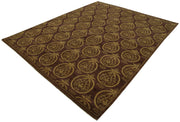 Handmade Wool Area Rug – Vintage Turkish Carpet Purple Cotton Wool Classic 7x10 Feet