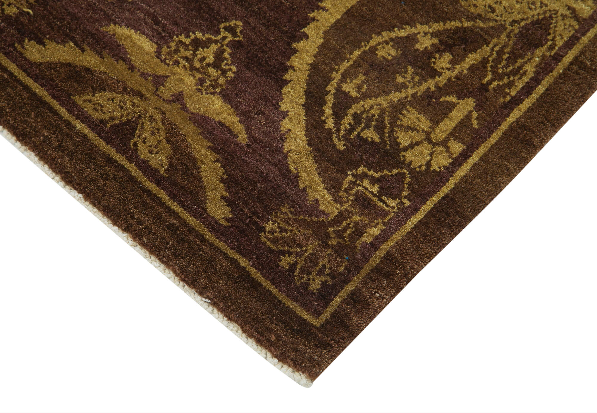 Handmade Wool Area Rug – Vintage Turkish Carpet Purple Cotton Wool Classic 7x10 Feet