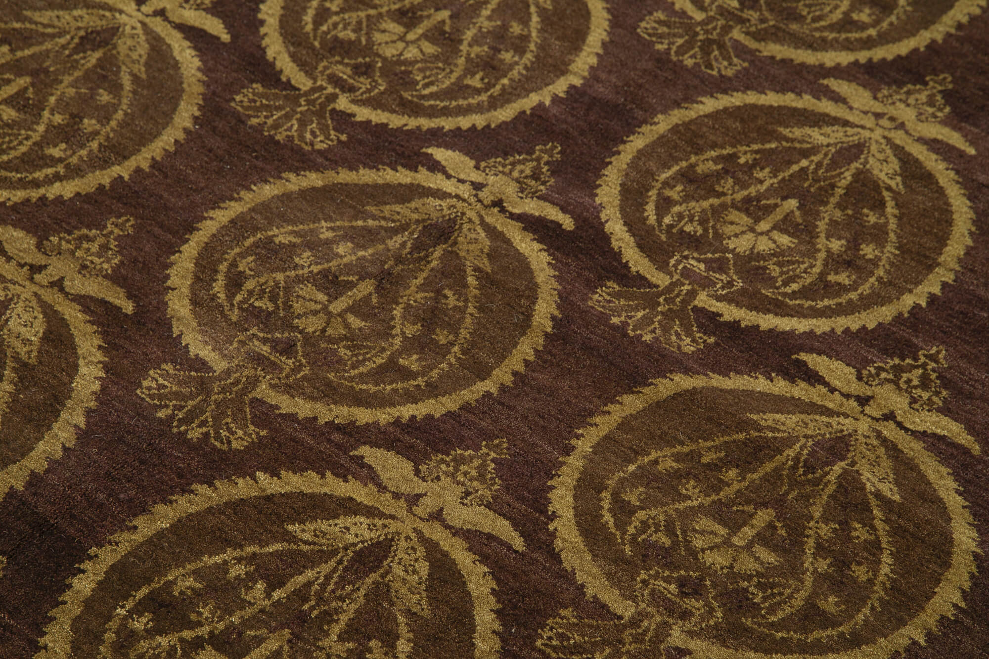 Handmade Wool Area Rug – Vintage Turkish Carpet Purple Cotton Wool Classic 7x10 Feet