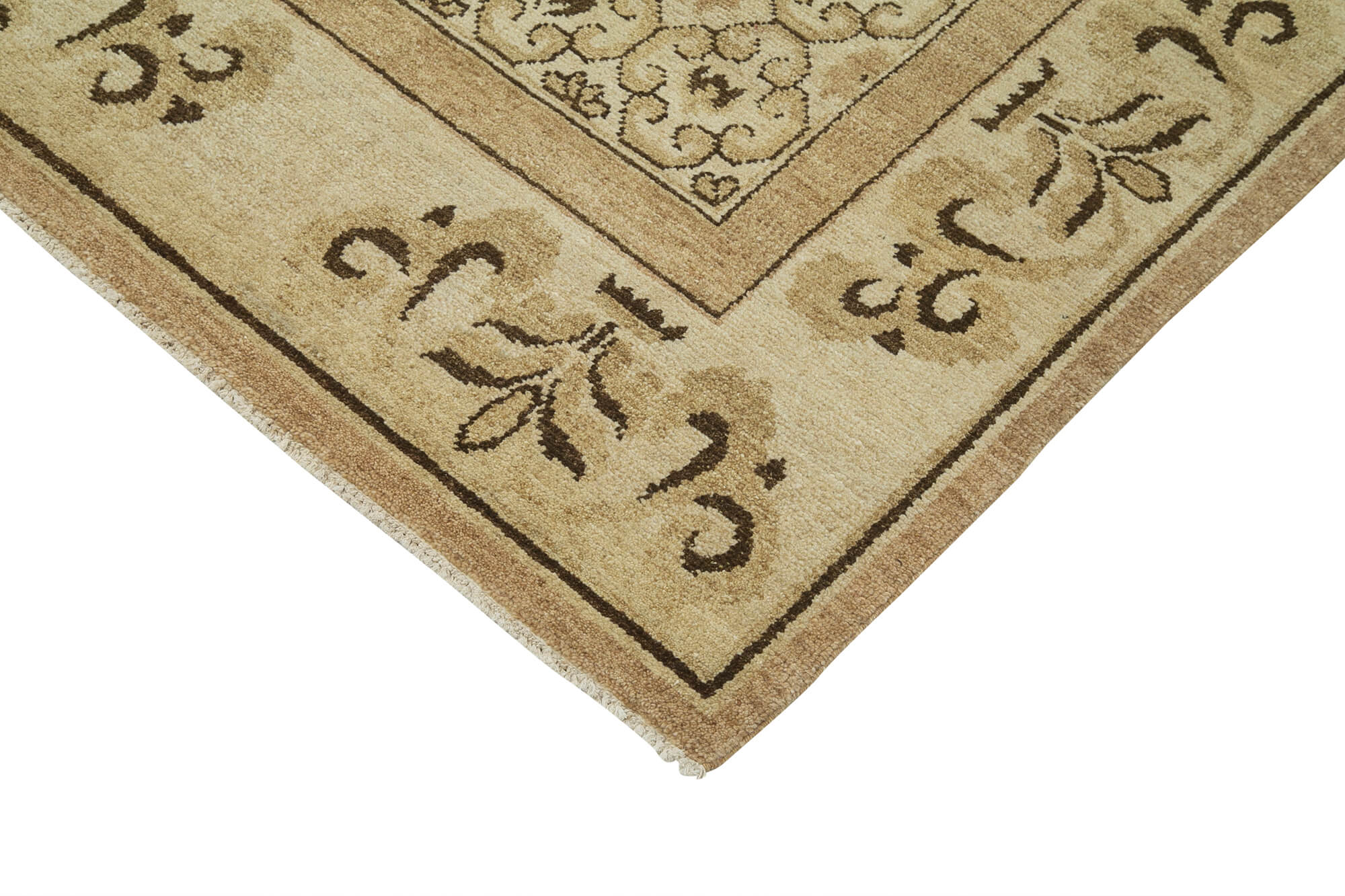 Handmade Wool Area Rug – Tebriz Classic Beige Cotton Wool Rug 10'x13'11''