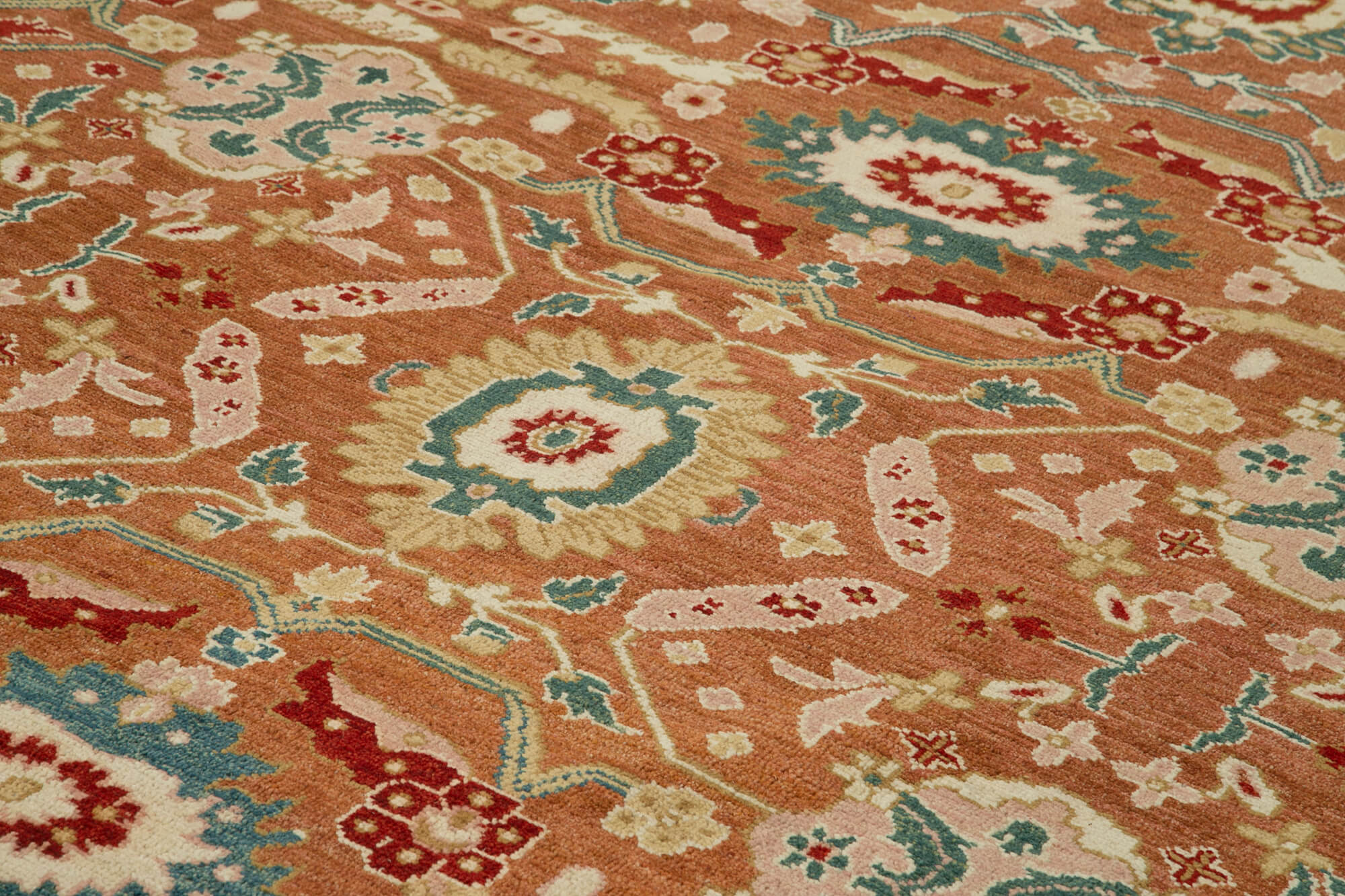 Handmade Wool Area Rug – Classic Red Cotton Wool Rug 9'2''x11'10'' by Agacan