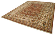 Handmade Wool Area Rug | Tebriz Red Classic Cotton Wool Rug 8'11''x11'3''