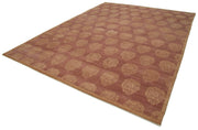 Handmade Area Rug – Tebriz Red Classic 9x12 Wool Cotton Vintage Carpet
