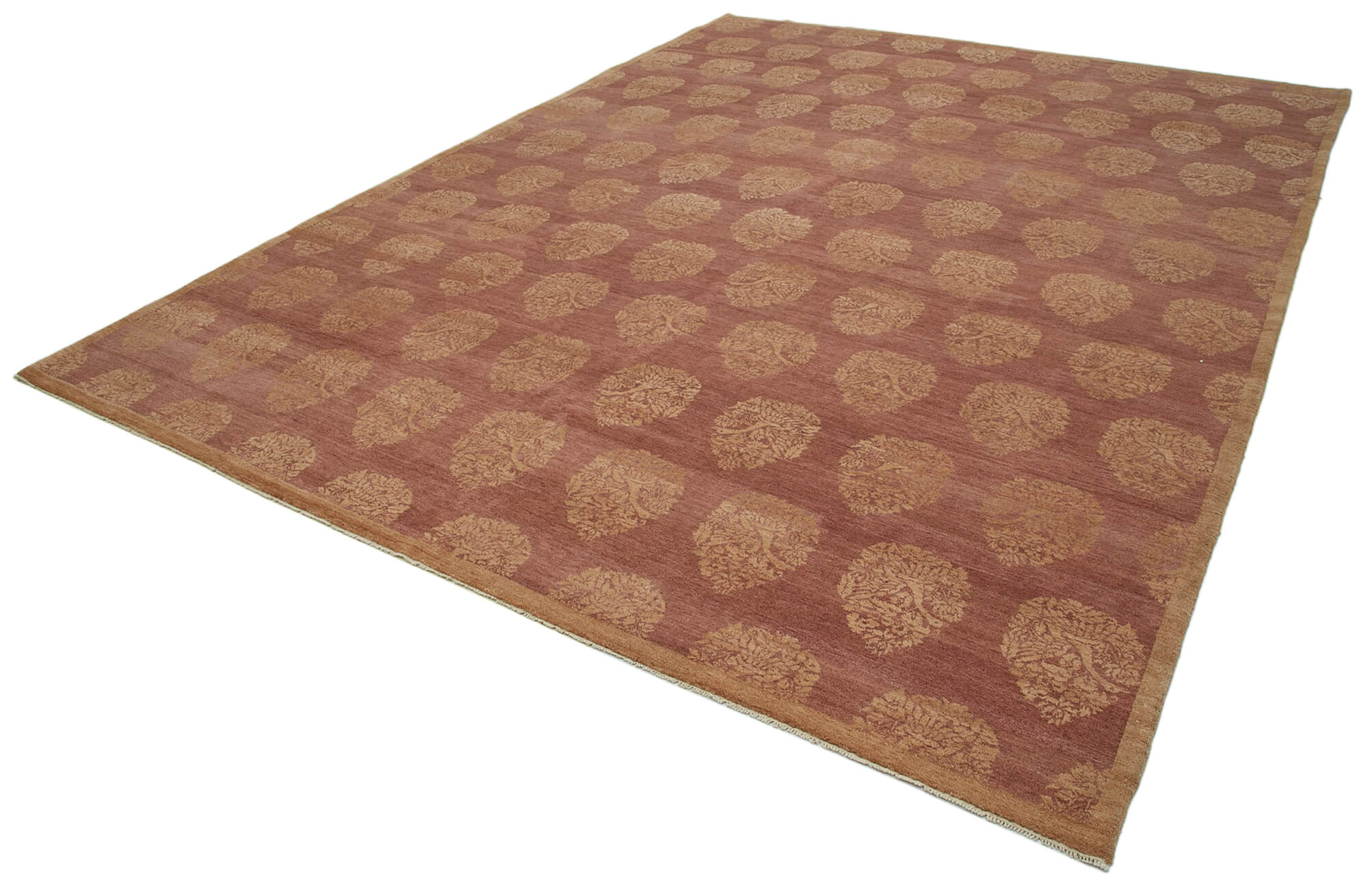 Handmade Area Rug – Tebriz Red Classic 9x12 Wool Cotton Vintage Carpet
