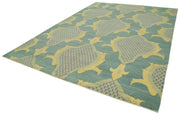 Handmade Area Rug – Classic Blue Turkish Hand Knotted Cotton Wool Carpet 8'11''x11'11''