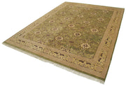 Handmade Wool Area Rug – Classic Green Rug 8x10 | Vintage Turkish Carpet