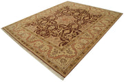 Handmade Wool Area Rug – Classic Beige Carpet Cotton Wool Rug 7'10''x9'8''