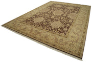 Handmade Wool Area Rug – Tebriz Classic Beige Cotton Wool Rug 9'10''x14'1''