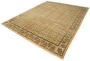 Handmade Wool Area Rug – Tebriz Classic Cotton Wool Blend Rug 7'10''x10'0'' Beige