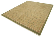 Handmade Wool Area Rug - Classic Beige Turkish Hand Knotted Carpet 8'x9'11''