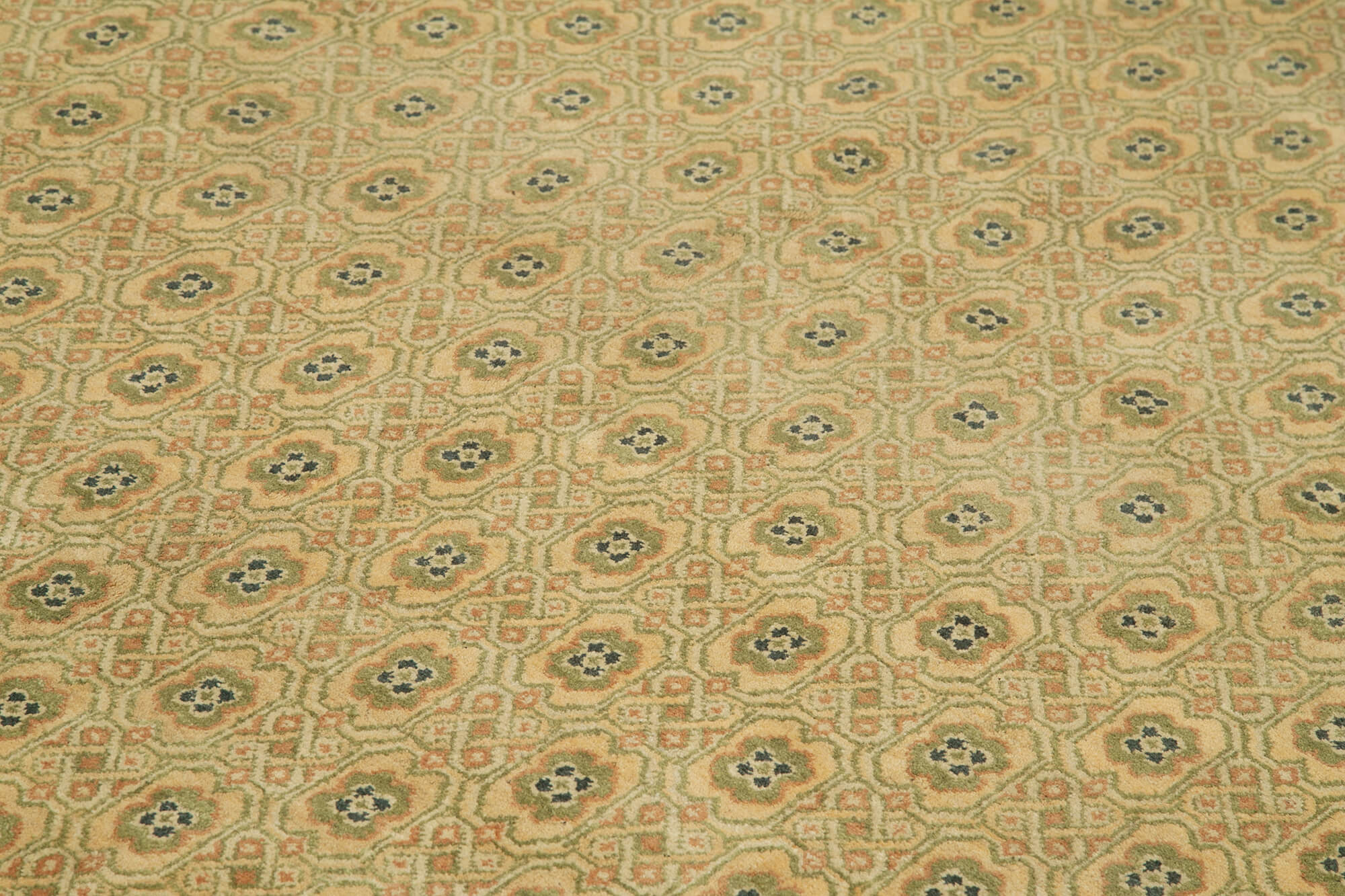 Handmade Wool Area Rug - Classic Beige Turkish Hand Knotted Carpet 8'x9'11''