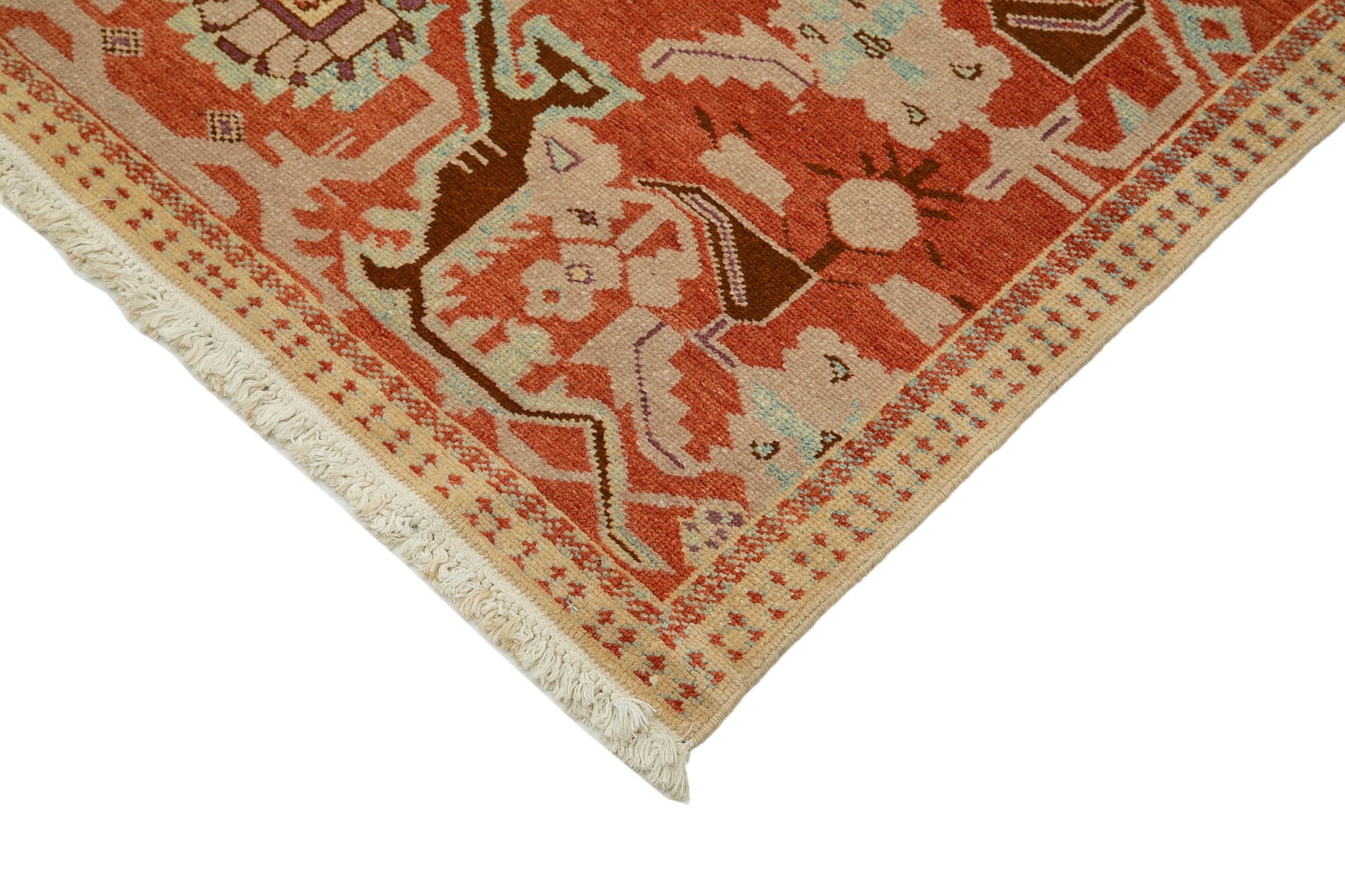 Handmade Wool Area Rug – Classic Beige Cotton Wool Rug 9'2'' x 11'6'' by Agacan