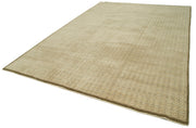 Handmade Wool Area Rug - Tebriz Classic Beige Cotton Wool Blend 8'11''x12'6''