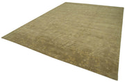 Handmade Wool Area Rug – Tebriz Green Classic Style Rug 9'9'' x 13'4'' by Agacan