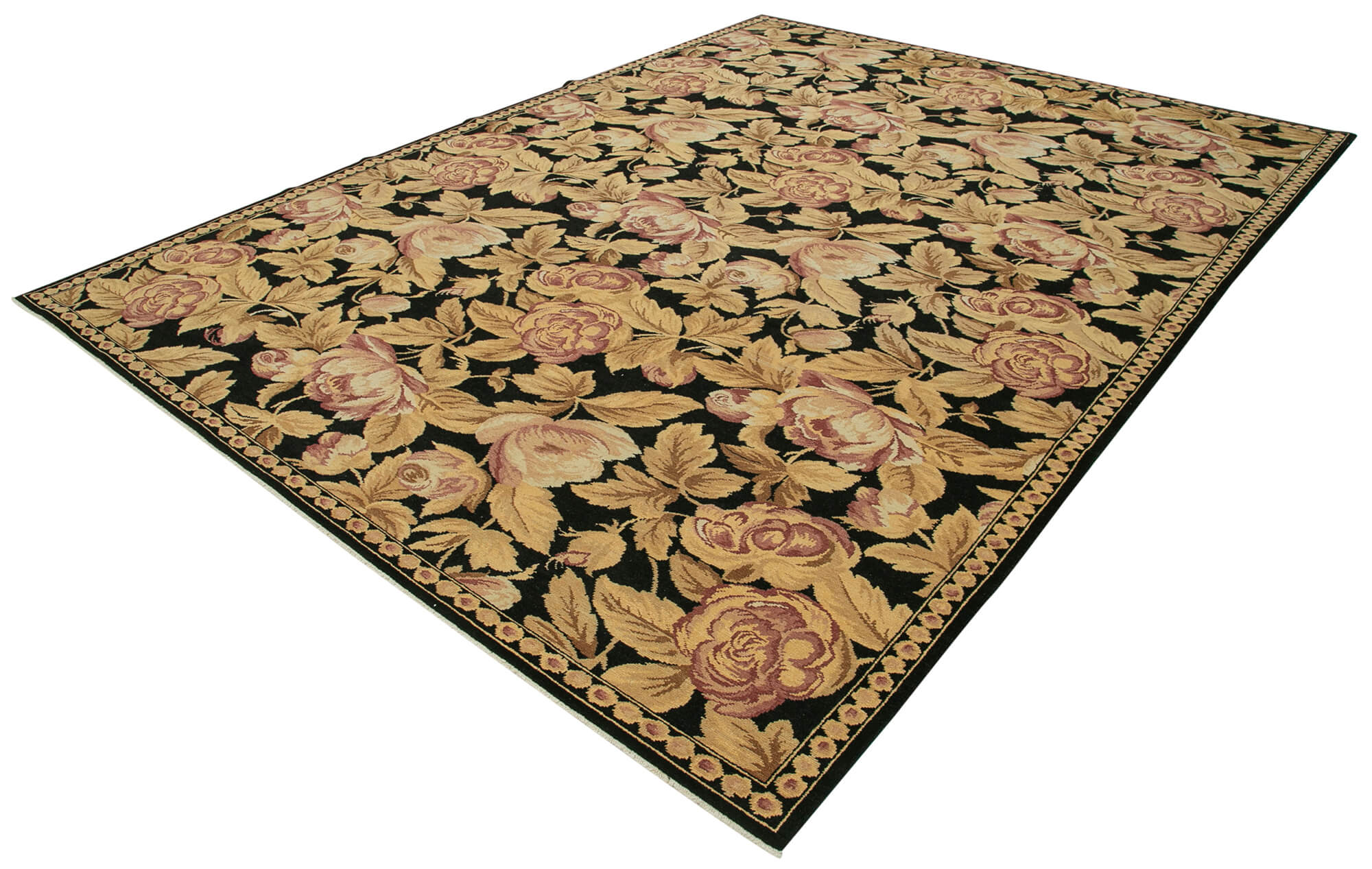 Handmade Wool Area Rug – Classic Beige Rug 8x11 Feet | Durable Cotton Wool Blend