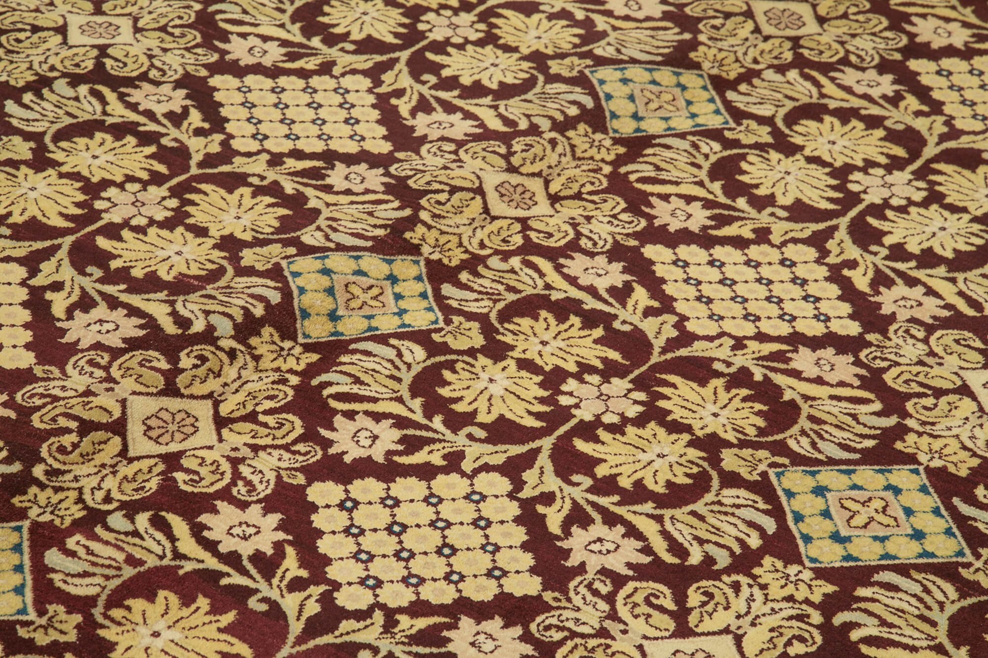 Handmade Wool Area Rug | Vintage Turkish Carpet with Soft Cotton Weave 9'2''x12'0''