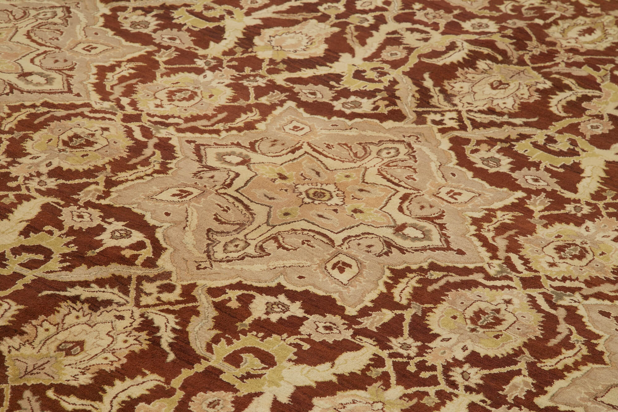 Handmade Wool Area Rug – Classic Beige Cotton Wool Rug 9'11''x13'10'' by Agacan