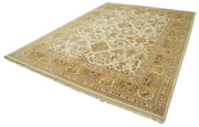 Handmade Wool Area Rug – Vintage Turkish Carpet Beige Wool Rug 8'9''x11'11''