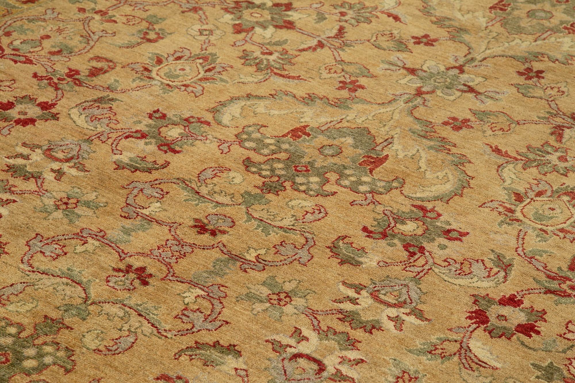 Handmade Wool Area Rug - Classic Brown Vintage Turkish Carpet 10'2''x13'3''
