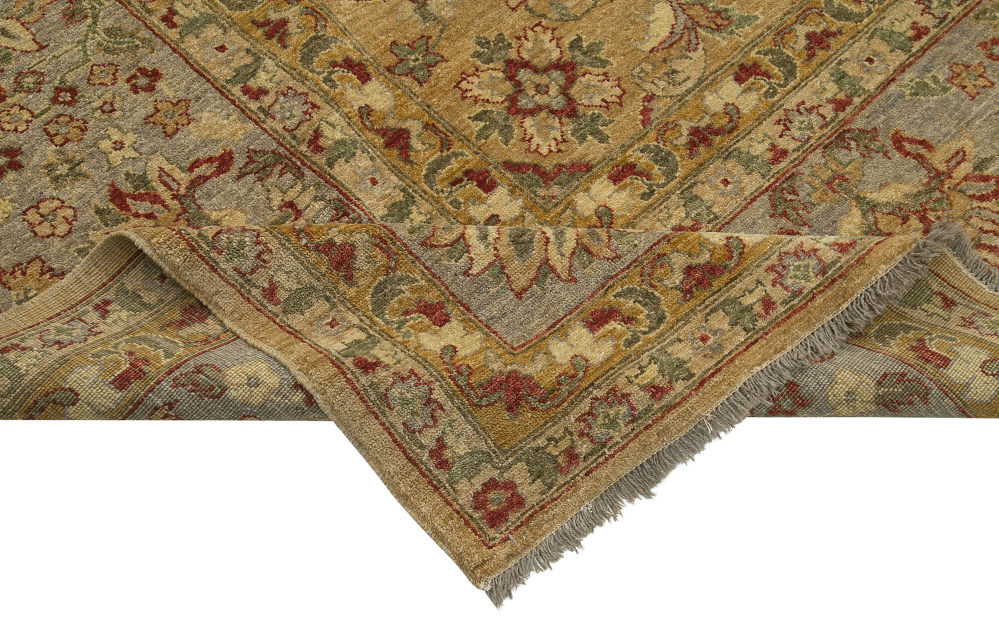 Handmade Wool Area Rug - Classic Brown Vintage Turkish Carpet 10'2''x13'3''
