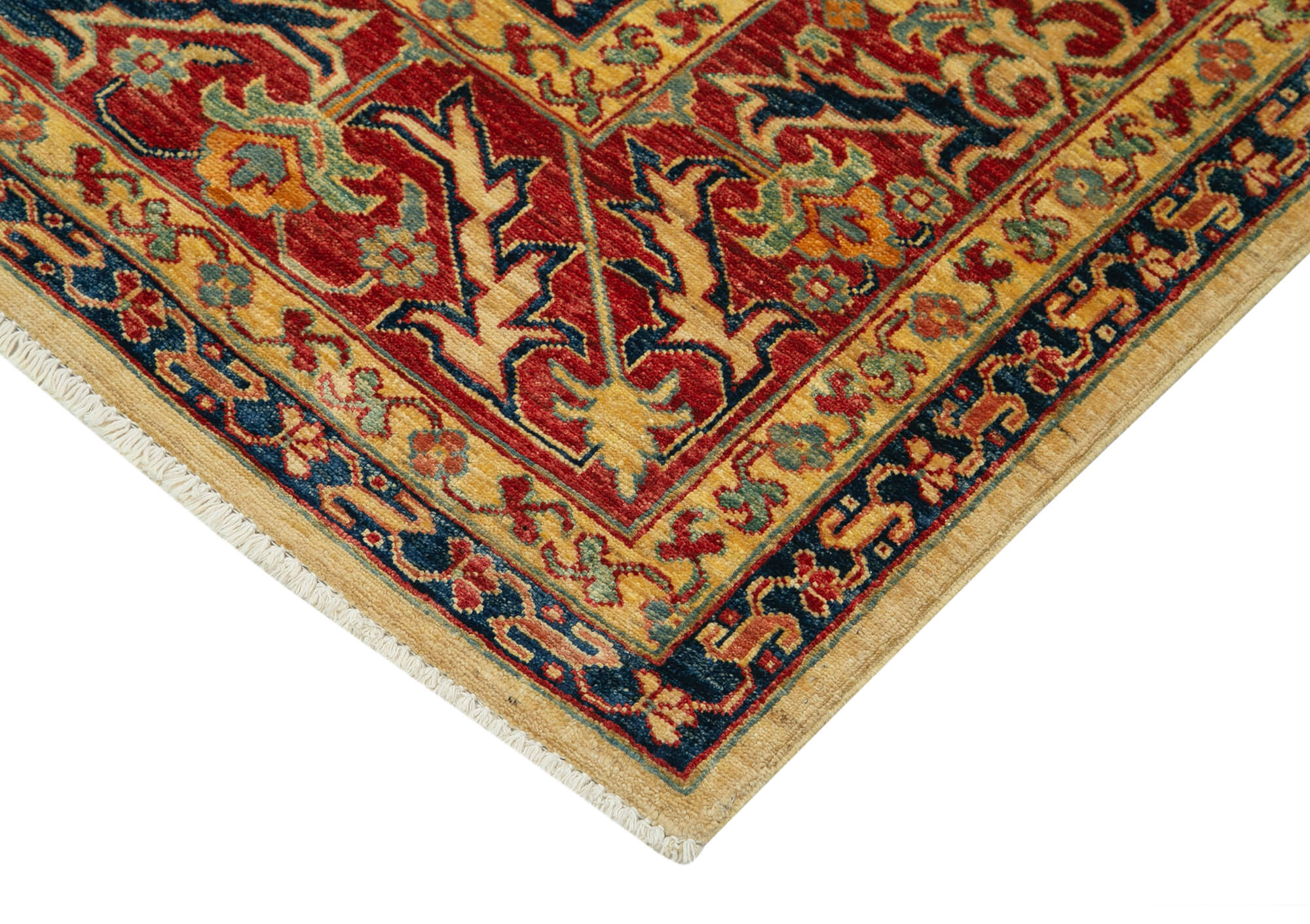 Handmade Wool Area Rug – Tebriz Classic Red Cotton Wool Carpet 7'11''x10'3''