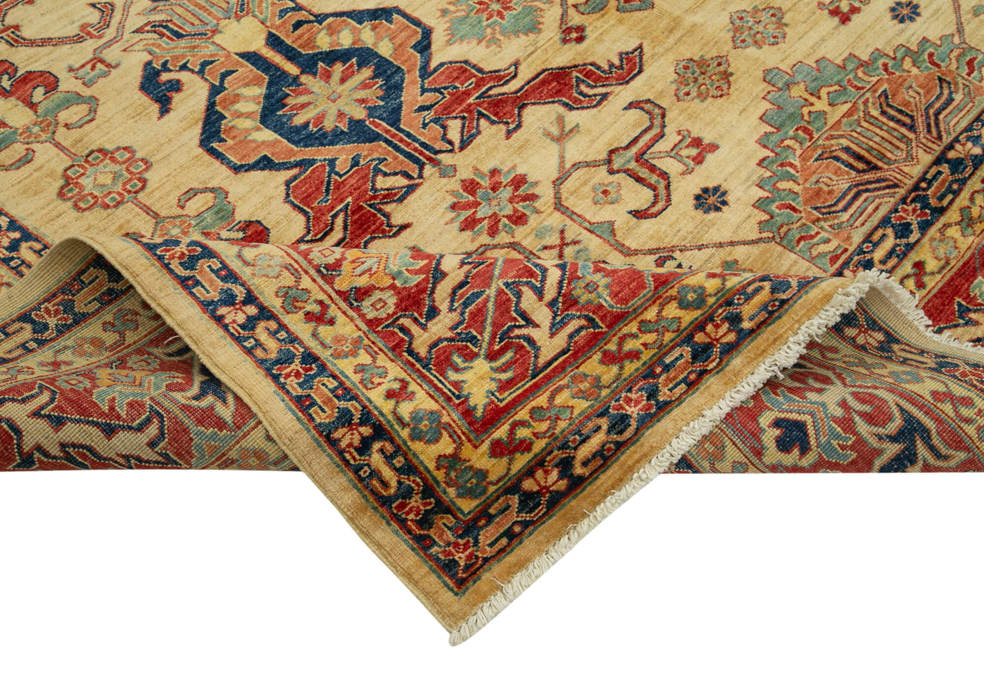 Handmade Wool Area Rug – Tebriz Classic Red Cotton Wool Carpet 7'11''x10'3''
