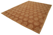 Handmade Wool Area Rug – Tebriz Classic Orange 9x12 Cotton Wool Carpet