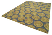 Handmade Wool Area Rug | Vintage Cotton Wool Carpet – Classic Blue 9x12 Area Rug