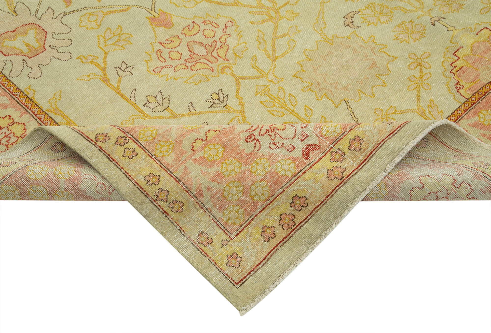 Handmade Wool Area Rug – Tebriz Classic Beige Cotton Wool Rug 7'10''x10'0''
