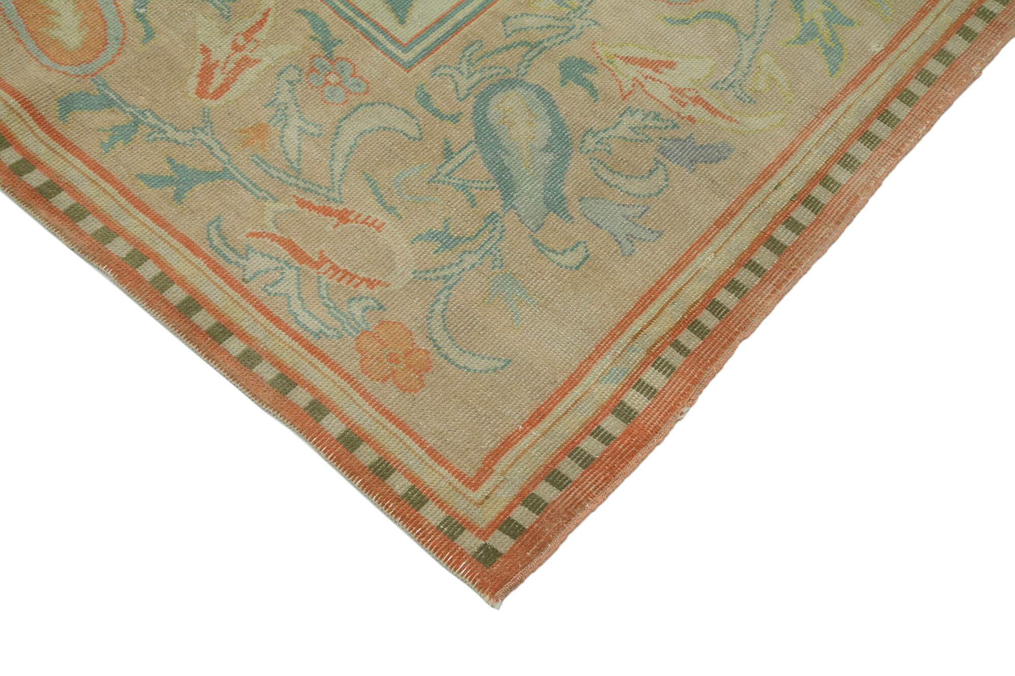 Handmade Wool Area Rug – Classic Beige Carpet Cotton Wool Rug 10'3''x13'6''