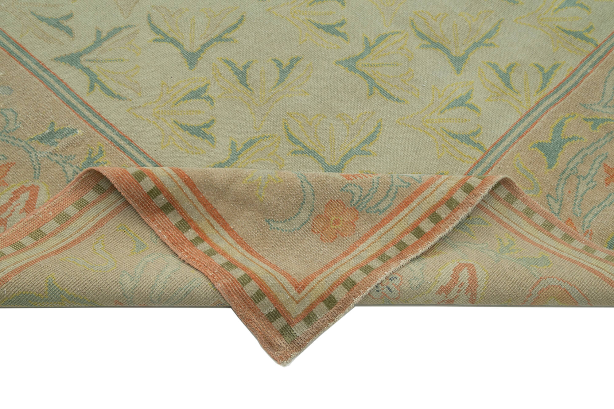 Handmade Wool Area Rug – Classic Beige Carpet Cotton Wool Rug 10'3''x13'6''