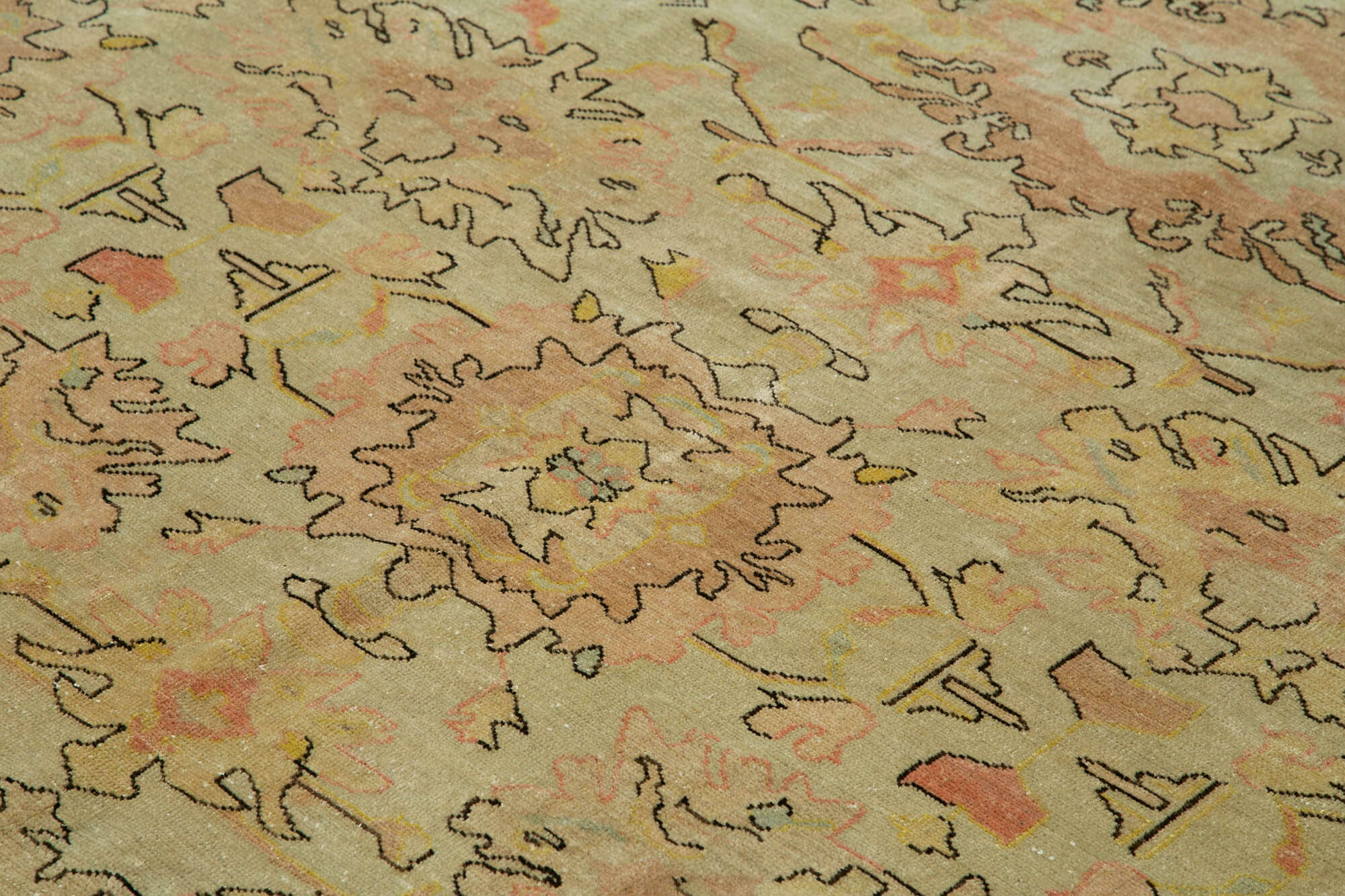 Handmade Wool Area Rug – Classic Beige Cotton Wool Carpet 8'2''x9'11''