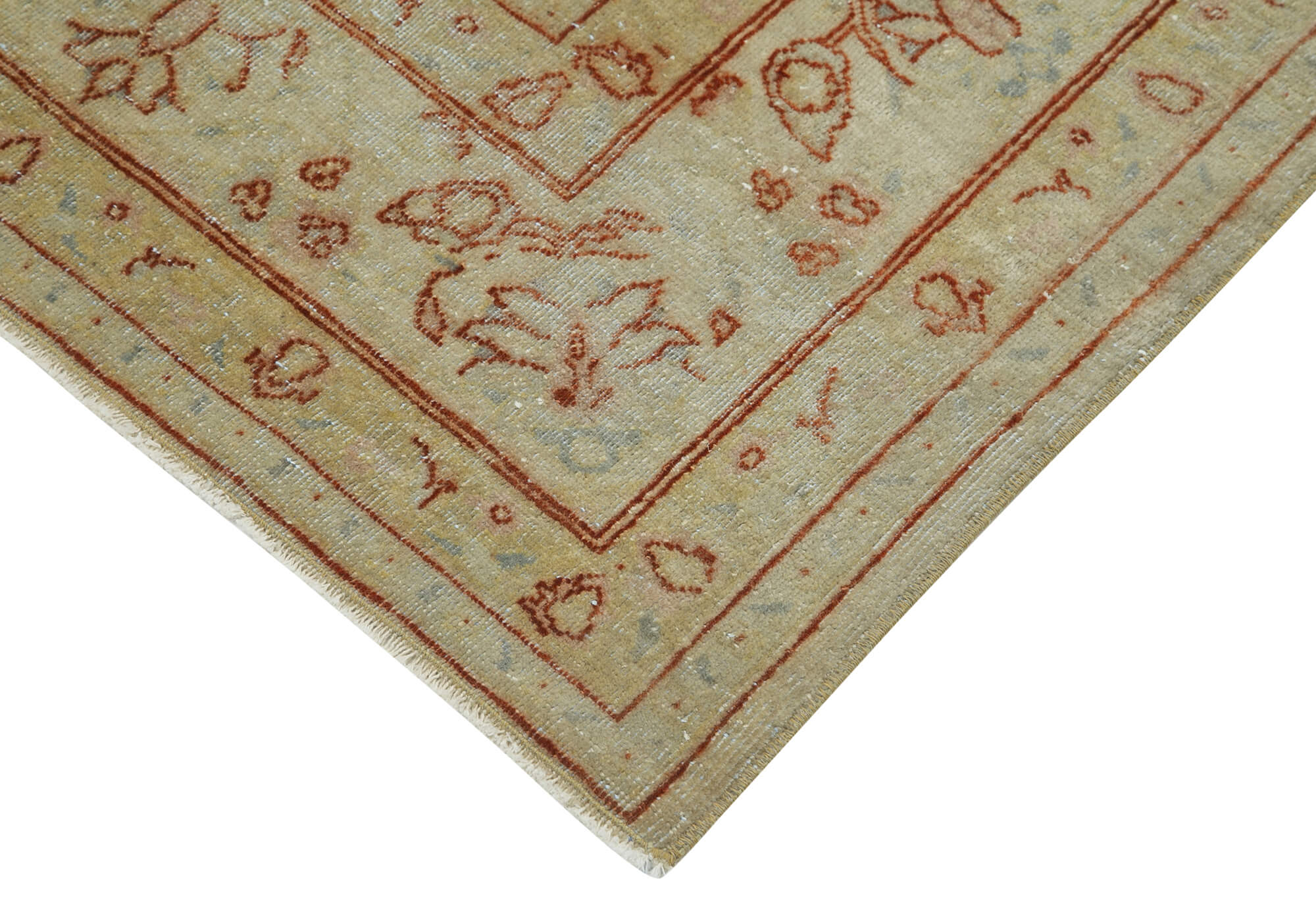 Handmade Wool Area Rug – Vintage Turkish Carpet Beige 8'0''x10'3'' Classic Cotton Rug