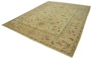 Handmade Wool Area Rug – Classic Beige Turkish Hand Knotted Rug 9'9''x12'7''