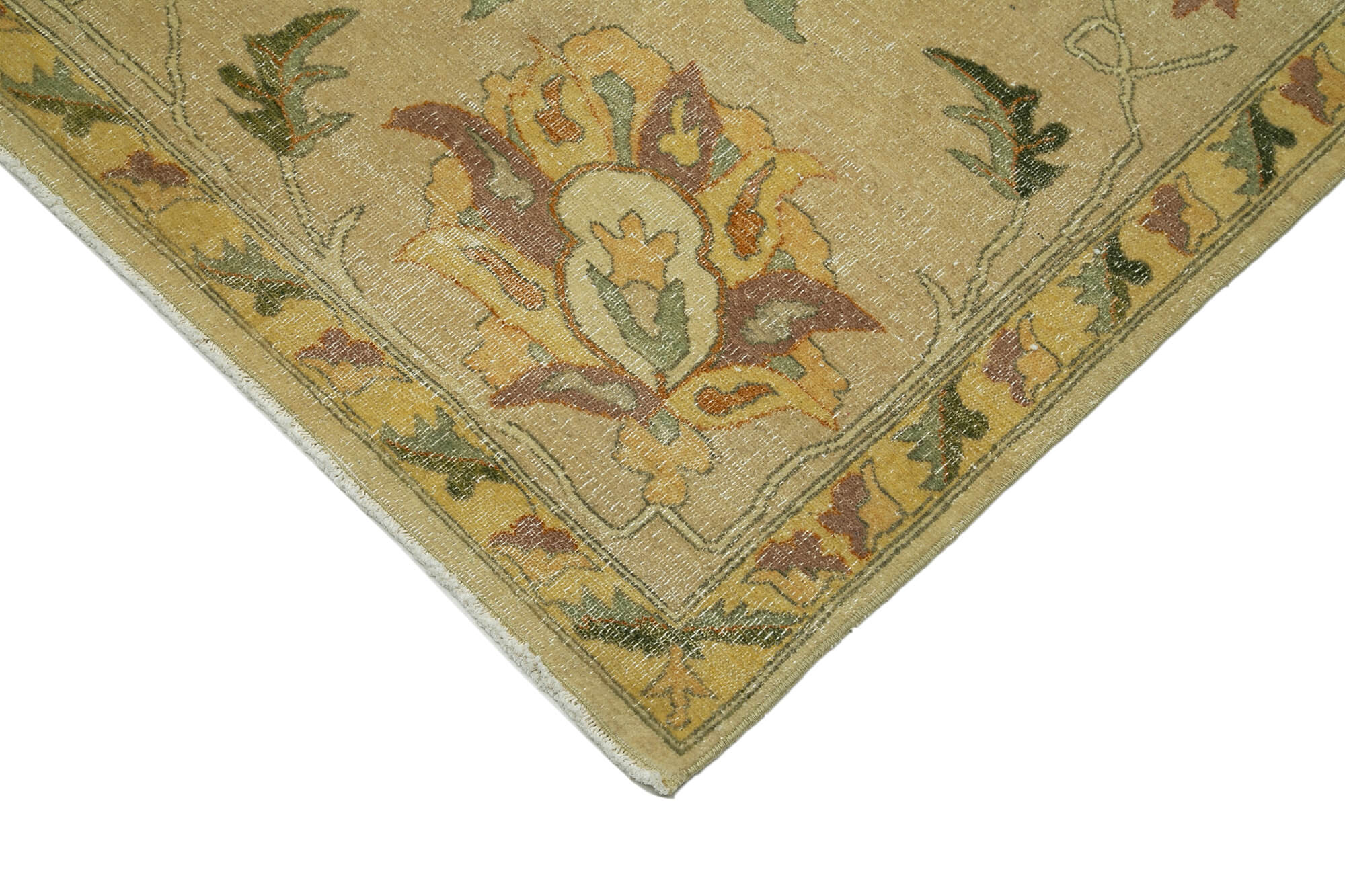 Handmade Wool Area Rug – Classic Beige Turkish Hand Knotted Rug 9'9''x12'7''