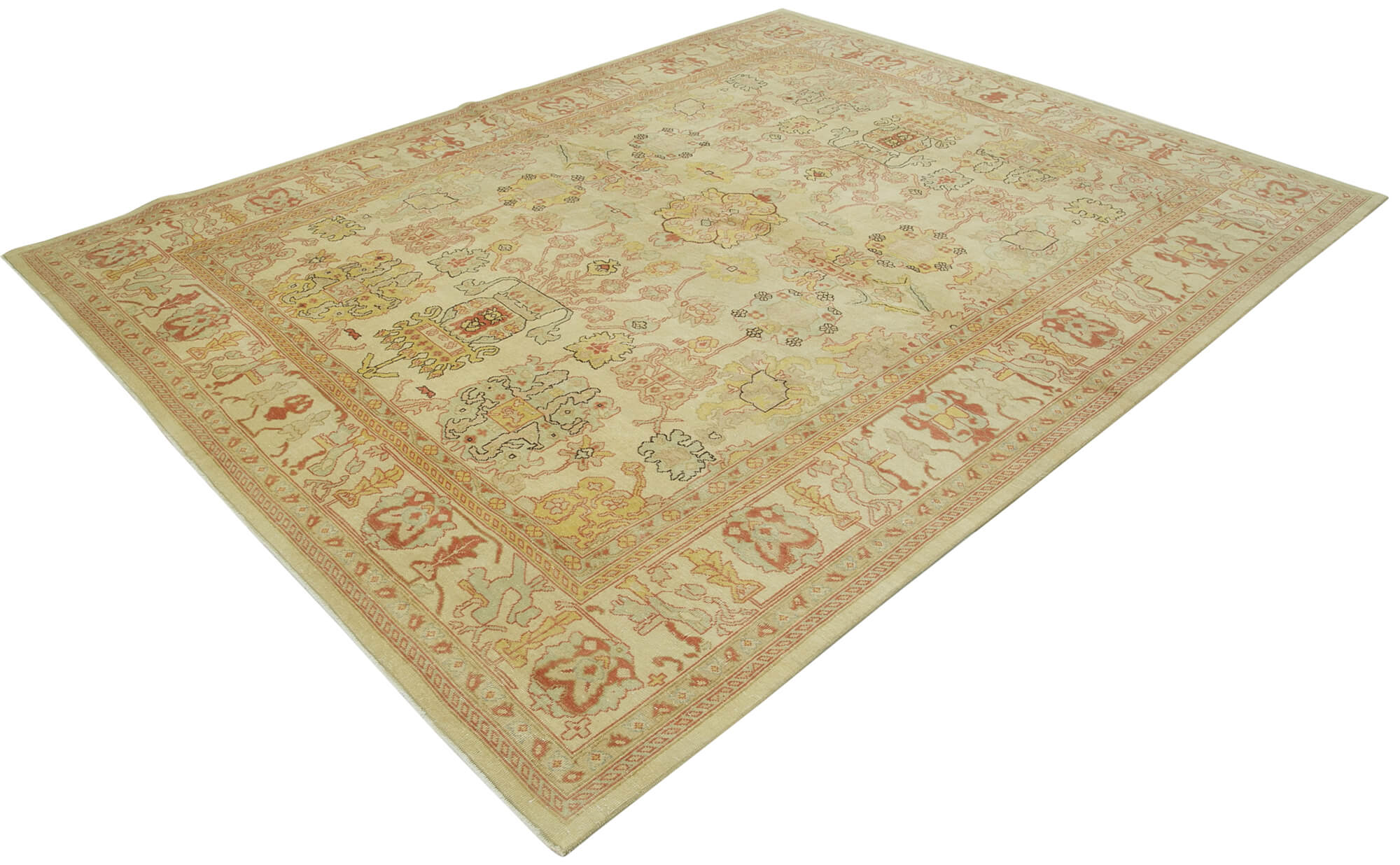 Handmade Wool Area Rug | Vintage Turkish Rug Cotton Wool Blend 7'9'' x 9'8''