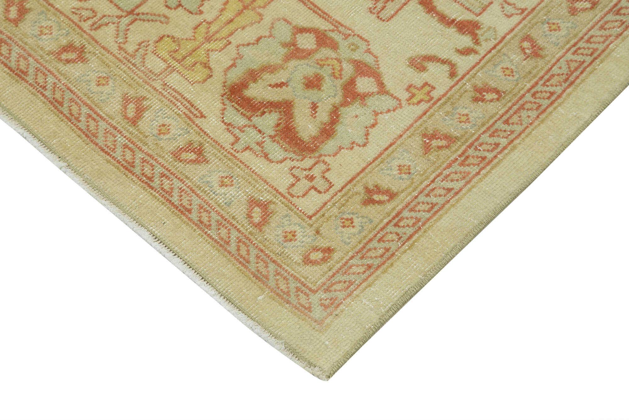 Handmade Wool Area Rug | Vintage Turkish Rug Cotton Wool Blend 7'9'' x 9'8''