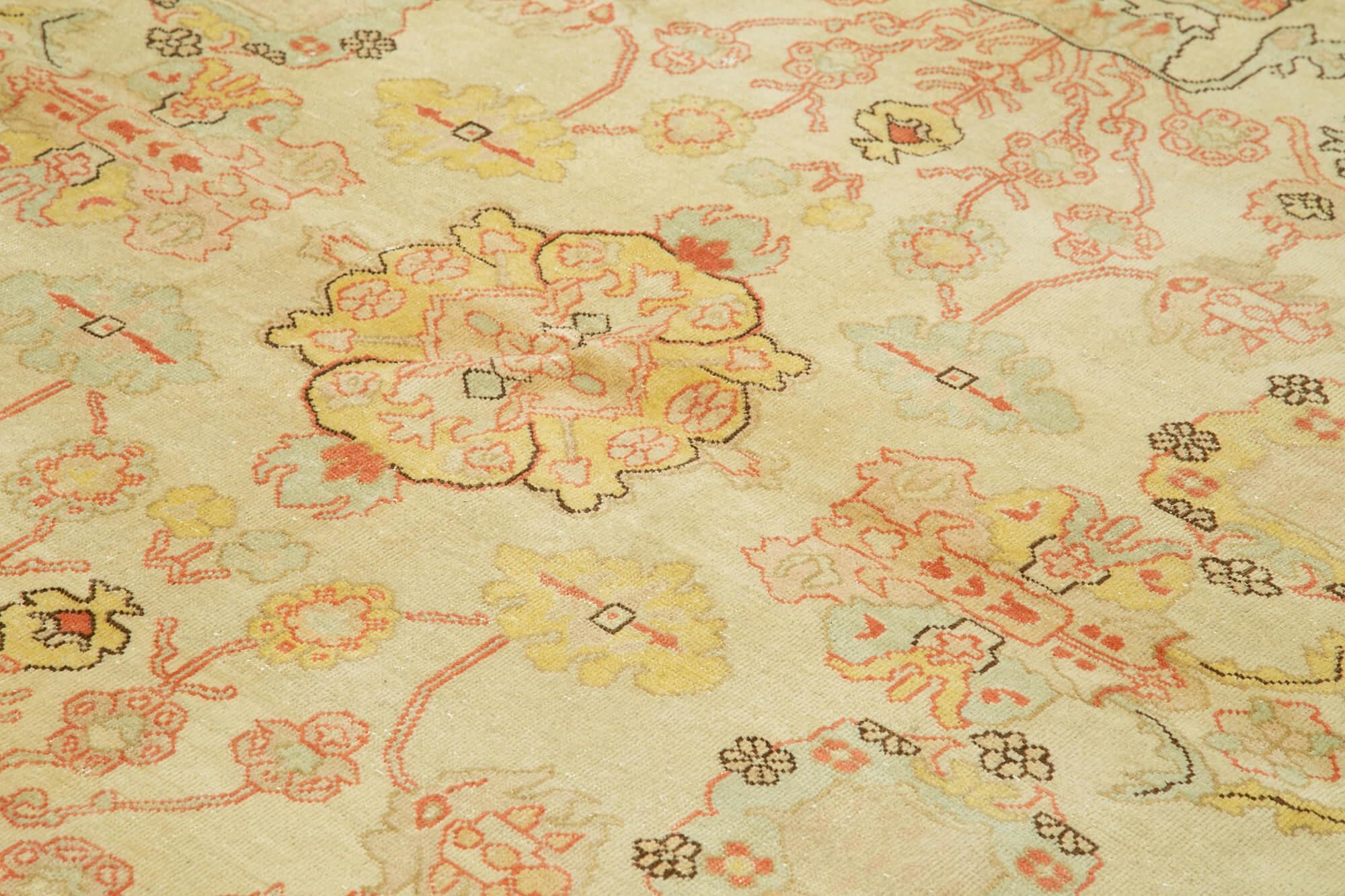 Handmade Wool Area Rug | Vintage Turkish Rug Cotton Wool Blend 7'9'' x 9'8''