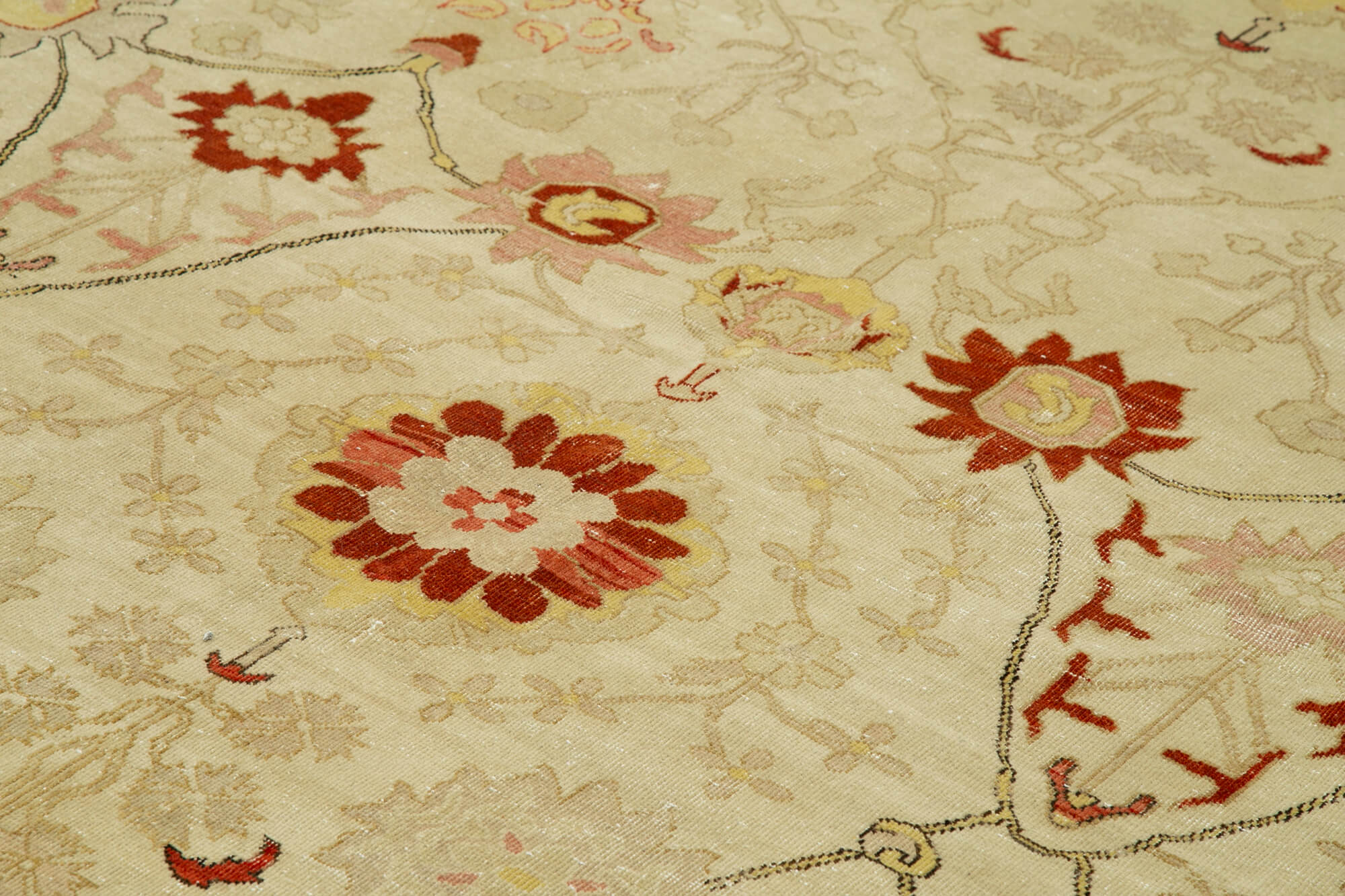 Handmade Wool Area Rug – Classic Beige 8x12 Turkish Hand Knotted Carpet
